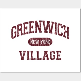 Greenwich Village NY Arch Distressed, Retro Print Posters and Art